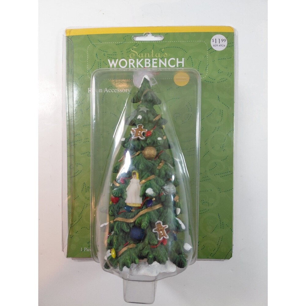 Santa's Workbench Christmas Tree Figurine Resin Holiday Decor Jo-Ann Stores NEW